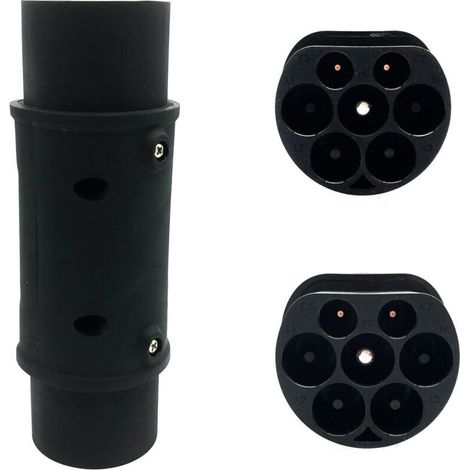 Connettore di ricarica UL94-V-0 per veicoli a nuova energia tipo 2 a tipo 1, ignifugo, 16A 32A 230V, universale (1/3)