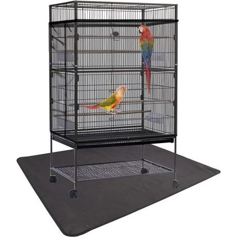 Tapis de sol antidérapant 600D pour cage à oiseaux, imperméable, anti-saleté, pour oiseaux de compagnie, accessoire de cage facile à nettoyer, 122 x 91 cm (1/5)