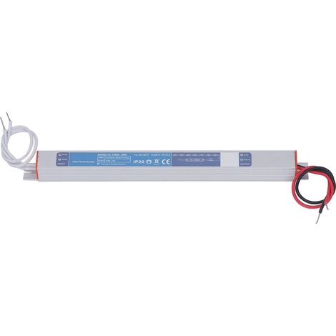 Alimentation LED 20 W, transformateur, cadre en alliage d'aluminium, pour ruban LED, entrée 180-250 V CA, 12 V, 1,67 A (1/5)