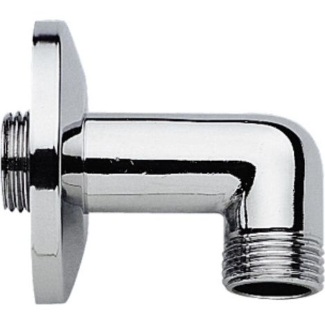 Presa d'acqua curvo cromo angolo con rosone per saliscendi idrobric f0208 cr (1/3)