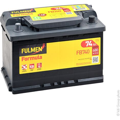Batterie voiture 12V 74Ah Plomb Calcium – FB740 – 680A de démarrage – Compatible avec plusieurs modèles – Fulmen (1/7)