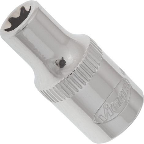 VIGOR Innenvierkant Antrieb 6,3 1/4 Zoll TORX® Steckschlüssel-Einsatz Außen TO (1/2)