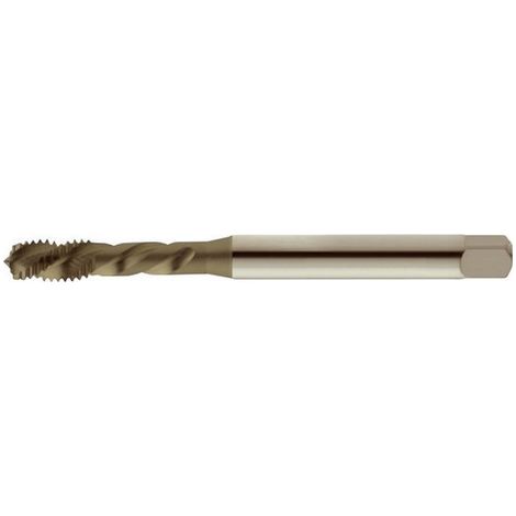 Macho de roscar de roscar mecánico para agujero ciego, rosca métrica a izquierda - izquierda, sin revestimiento, DIN 371 B, rosca M5, paso 0,8 mm, longitud. total : 70 mm, cola Ø 6,0 mm (1/5)