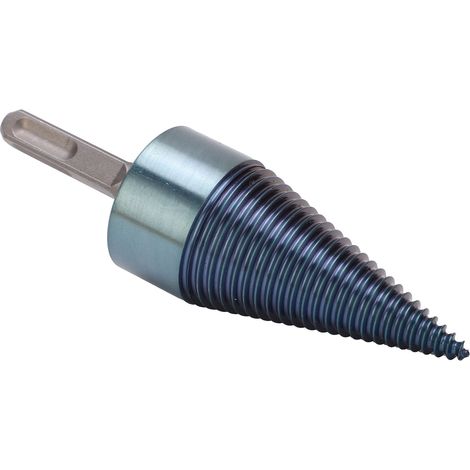 Foret à bois de chauffage à queue carrée, tête conique, plaqué bleu, accessoires de perçage 42 mm