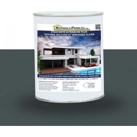 Etanchéité Extérieure pour Toitures, Balcons et Terrasses Plates - 1 Kg Gris ardoise - MATPRO (1/4)