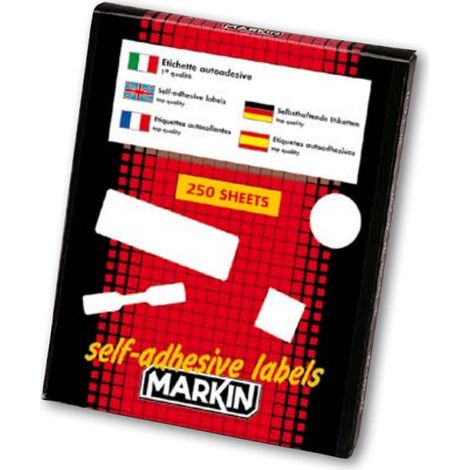Markin X12563 selbstklebendes Etikett Rund Entfernbar Weiß 250 Stück(e)