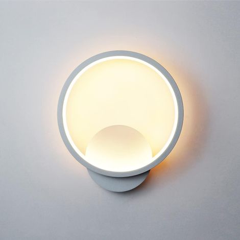 MINKUROW Aplique De Pared Interior 14w Aplique De Pared Led Moderno, Aplique De Pared Led, Aplique De Pared Redondo Ra≥85, Accesorio De Luz Moderno Para Dormitorio Sala De Estar Escalera Pasillo (1/4)