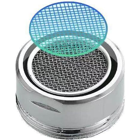 Juego de 6 aireadores de grifo M24, aireador de grifo de acero inoxidable + 1 llave, boquilla aireadora para grifo de cocina y baño. (1/5)