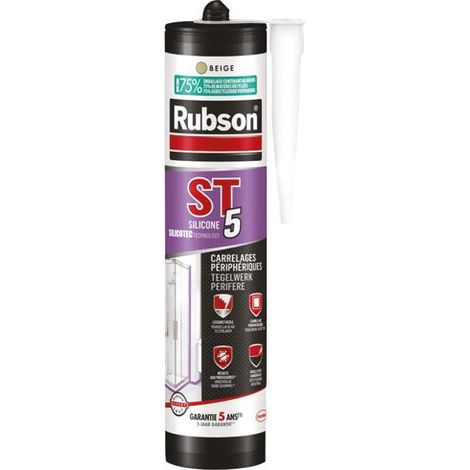 Sigillante in silicone sanitario multiuso beige cartuccia 300 ml - Rubson