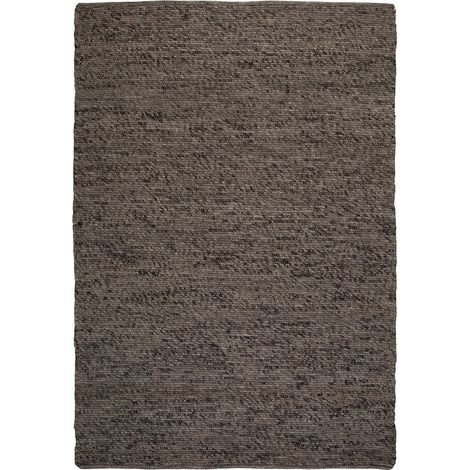 Tapis en laine graphit tissé main réversible - 200 x 140 cm (1/3)