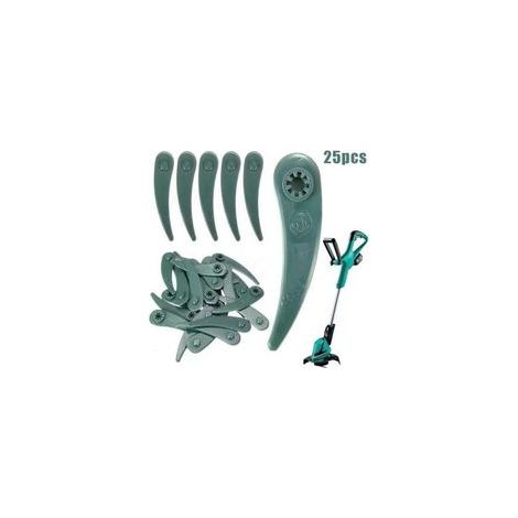 25pcs tondeuse à gazon domestique lames en plastique lames de tonte lames en plastique colorées pour tondeuses Bosch (1/3)