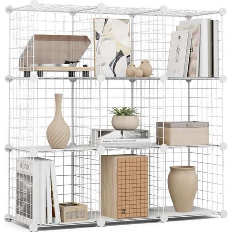Newlux Estantería Modular Titan C9 Metálica 9 Cubos (94,5x94,5x31,5cm) (1/5)