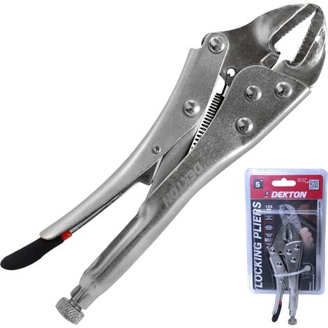 Dekton Straight Locking Grips Mole Gripping Adjustable Pliers 125mm (5") (1/5)