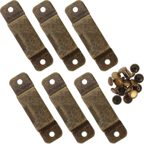 jojofuny Porte-mètre Ruban à Pince Métal Bronze Lot de 6, Clip Ceinture Robuste avec Rivets pour Ruban à Mesurer, Accessoire Professionnel et Bricolage, Support Stable pour Mesure Précise
