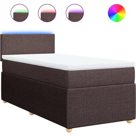 Maison Exclusive - Boxspringbett mit Matratze Dunkelbraun 80x200