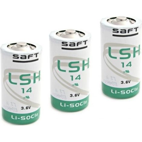 Saft 3 pz Batteria al litio LSH 14 ER-C Li-SOCl2 3,6V Mezza torcia C Allarme GPS
