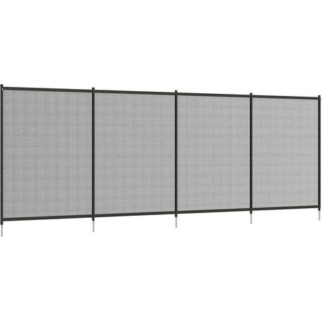 Autour du bassin Prévention des chutes enfants Clôture de sécurité piscine 365x126 cm 4 modules Textilène et pieds inox Noir (1/5)