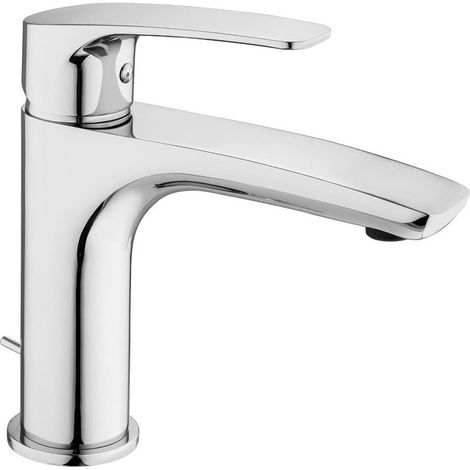 Swiss Aqua Technologies Miscelatore monocomando Project 1/2' per lavabo, con cordino e scarico a scomparsa, cromo (SATBSPRO275)