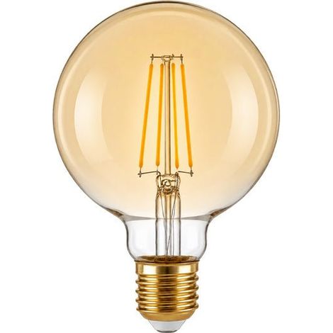 Ampoule LED Filament Dimmable E27 8W Ambrée G95 - Blanc Chaud (2300K - 3500K) - SILAMP (1/2)