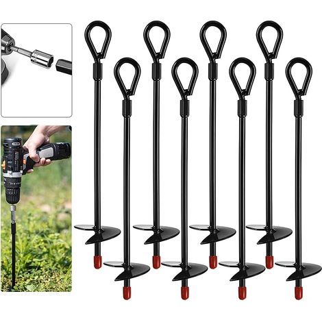 Kit di ancoraggio a terra per trampolini, altalene, casette da giardino, torri da gioco UVM da avvitare