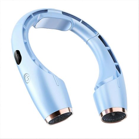 Filiyano-Ventilateur de cou portable à semi-conducteurs, climatiseur suspendu, 4000 mAh, 360°, pour une utilisation extérieure, bleu (1/5)