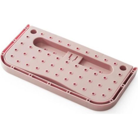 Porte-manteau mural PP Adhésif Pliable pour Chaussures Rangement Espace Idéal Hall Salle de Bain Rose 27.9x14.5cm (1/5)