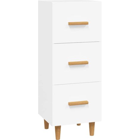 Sideboard/Anrichte/Buffet Weiß 34,5x34x90 cm Holzwerkstoff LXWW865358 (1/5)