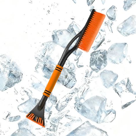 2-in-1 Eiskratzer mit Schneebürste, Eiskratzer für die Windschutzscheibe, abnehmbare Windschutzscheiben- und Schneebürste mit ergonomischem Schaumstoffgriff (1/5)