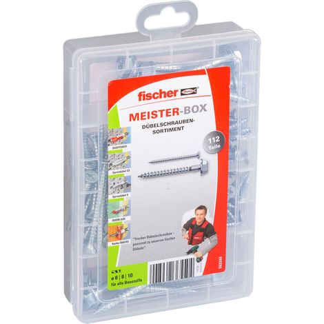 Scatola di viti di centraggio Fischer Meister (112 pezzi) - 553348