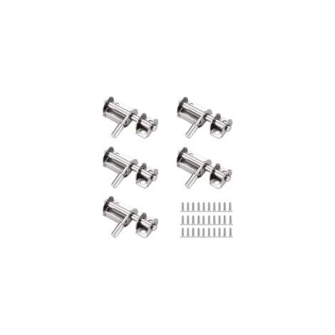 Verrou 5 Pièces Mini Verrous de Porte Coulissants de Sécurité Verrou Loquet Chambre de Portail Exterieur Boulon Loquet Porte Coulissant en Acier Ino Les Portes de Portail Exterieur Boulon (1/5)