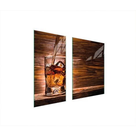 Planche de protection en verre 75x52 whisky (1/5)