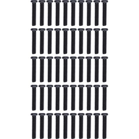50 vis à métaux à tête cylindrique en acier DIN 7985, entièrement filetées, boulons galvanisés noirs, fixations M4x20 (1/5)