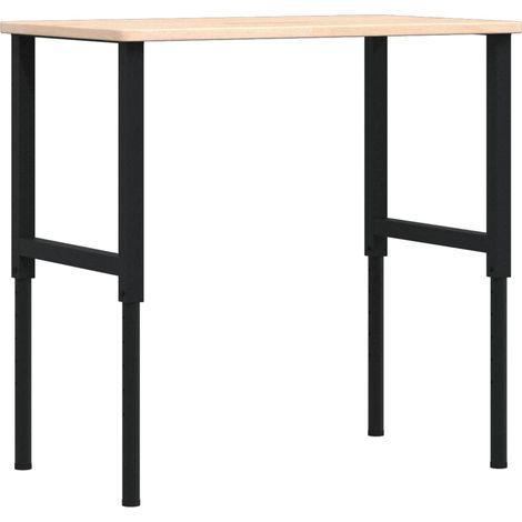 Banco da Lavoro 100x60x(71,5-98) cm Legno Rovere Rettangolare vidaXL (1/5)