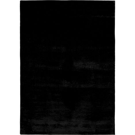 Tapis noir doux à poils courts style moderne - 230 x 160 cm (1/5)
