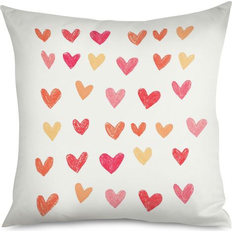 Housse de Coussin with cœurs, amour et tendresse, 50x50 cm (1/5)