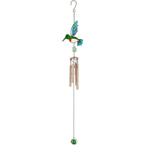 Carillons éoliens, carillons éoliens oiseaux pour extérieur, décoration de patio, vert -- (1/5)