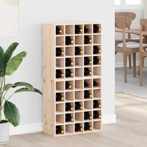vidaXL Portabottiglie 2 pcs Naturale 56 x 25 x 56 cm Pino