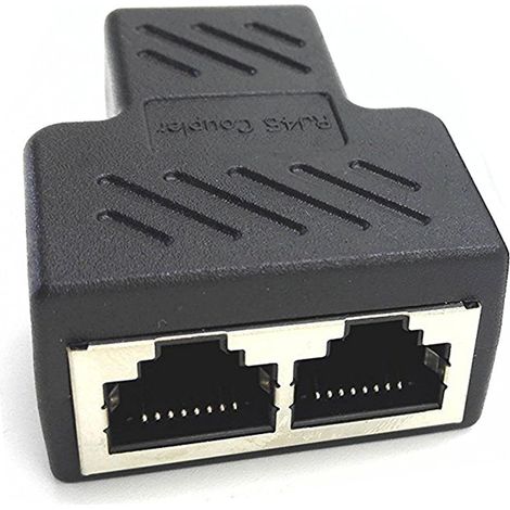 Splitter RJ45 - 1 Prise Femelle vers 2 Prises Femelles - Compatible Cat 5e et Cat 6 - Pour Partage Câble Ethernet - 1 Pièce (1/5)