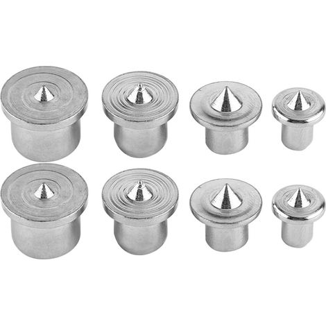 FILFEEL 6mm, 8mm, 10mm, 13mm Dübelzentrierer, A3 Stahl-Holzdübelwerkzeug-Punktmarkierer, Voll-Holzdübel-Ausrichtungshilfe, 8er-Pack (Hohl).