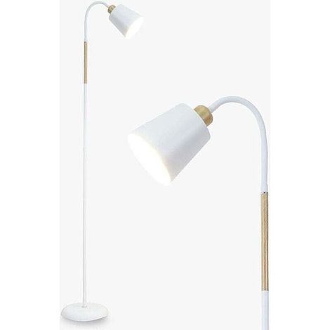 Anten VILI Weiße Schwenk-Stehleuchte mit E27-Fassung, max. 60 W, moderne Metall-Sofaleuchte mit einer Höhe von 159 cm für das Wohnzimmer (1/4)