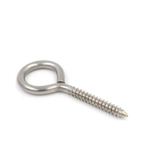 M5 65 304 stainless steel self-ring screw sheep ring round eye screw ring 10pcs (1/5)