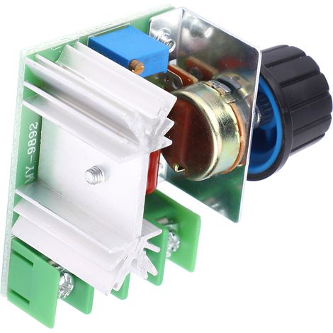 2 Stück AC-Motor-Drehzahlreglermodule mit PWM, einstellbarem Dimmer, Drehzahl- und Spannungsregler 2000 W (1/5)