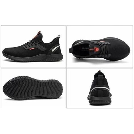 QORVA
-Chaussures de sécurité,Baskets de Sécurité Hommes Chaussures de Sécurité Femmes Baskets à Embout en Acier Chaussures de Travail de Protection Industrielle, Noir EU 39