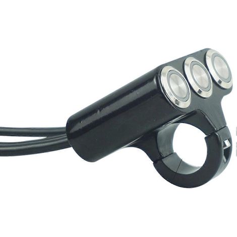 22-mm-Motorradschalter, Lenkerhalterung, Nebelscheinwerfer, Hupe, Start-Stopp-Schalter mit Anzeige, universell (1/5)
