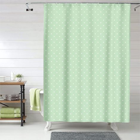 Rideau de douche motif flamant rose tropical moderne, tissu polyester, 180x180 cm (1/5)