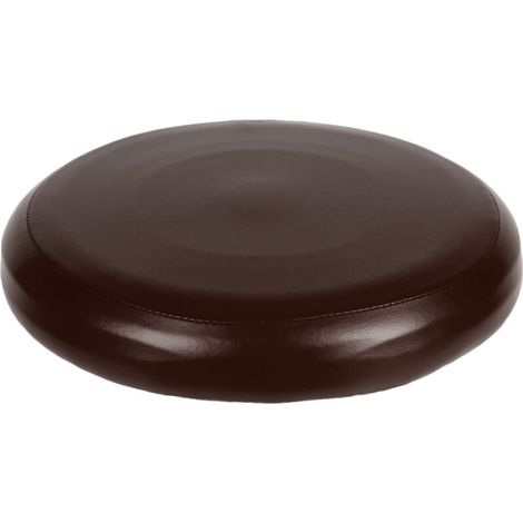 Housse de tabouret ronde élastique en similicuir PU, housse de siège de tabouret de bar synthétique, housse de chaise de salle à manger - Couleur café (1/5)