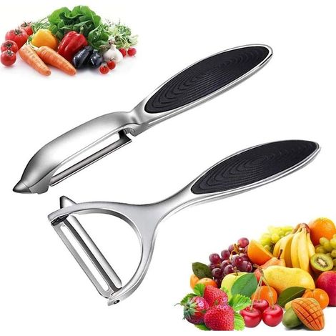 Éplucheur de Pommes de Terre de Cuisine - éplucheur pivotant en Forme de Y en Acier Inoxydable pour légumes, Carottes, Fruits, avec poignée Ergonomique antidérapante- (1/5)