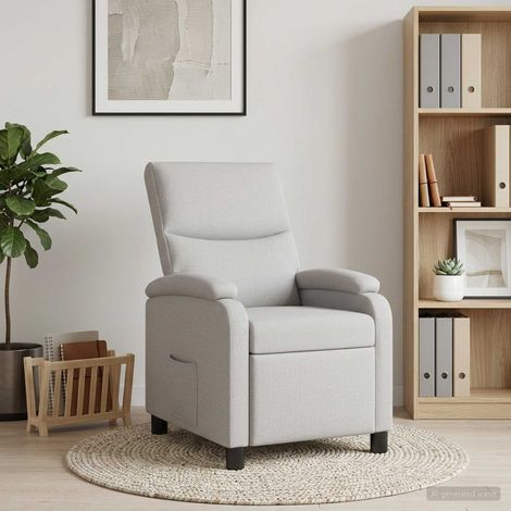 vidaXL Fauteuil inclinable Gris nuage Tissu (1/5)