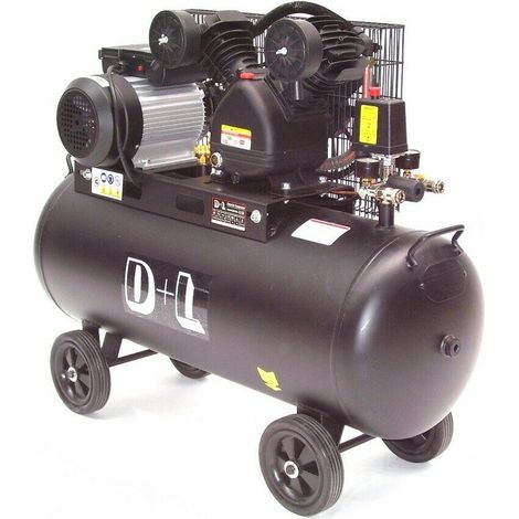 Druckluft Kompressor Kolbenkompressor 44315 V-Zylinder Kessel 100 Liter 10 bar