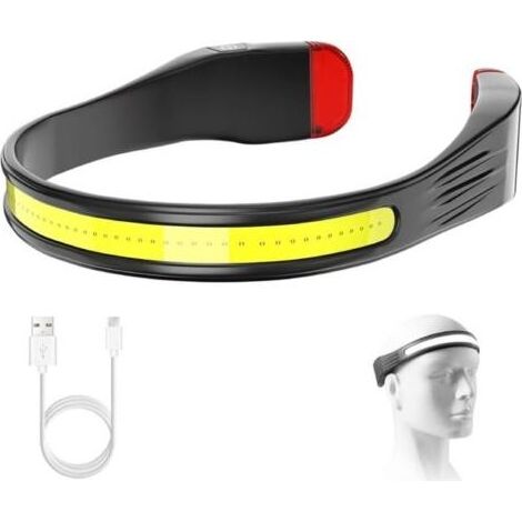 Pair Lampe Frontale LED 350LM, Étanche et Rechargeable, 260° Grand Angle - Idéale pour Camping, Course, Cyclisme (1/5)